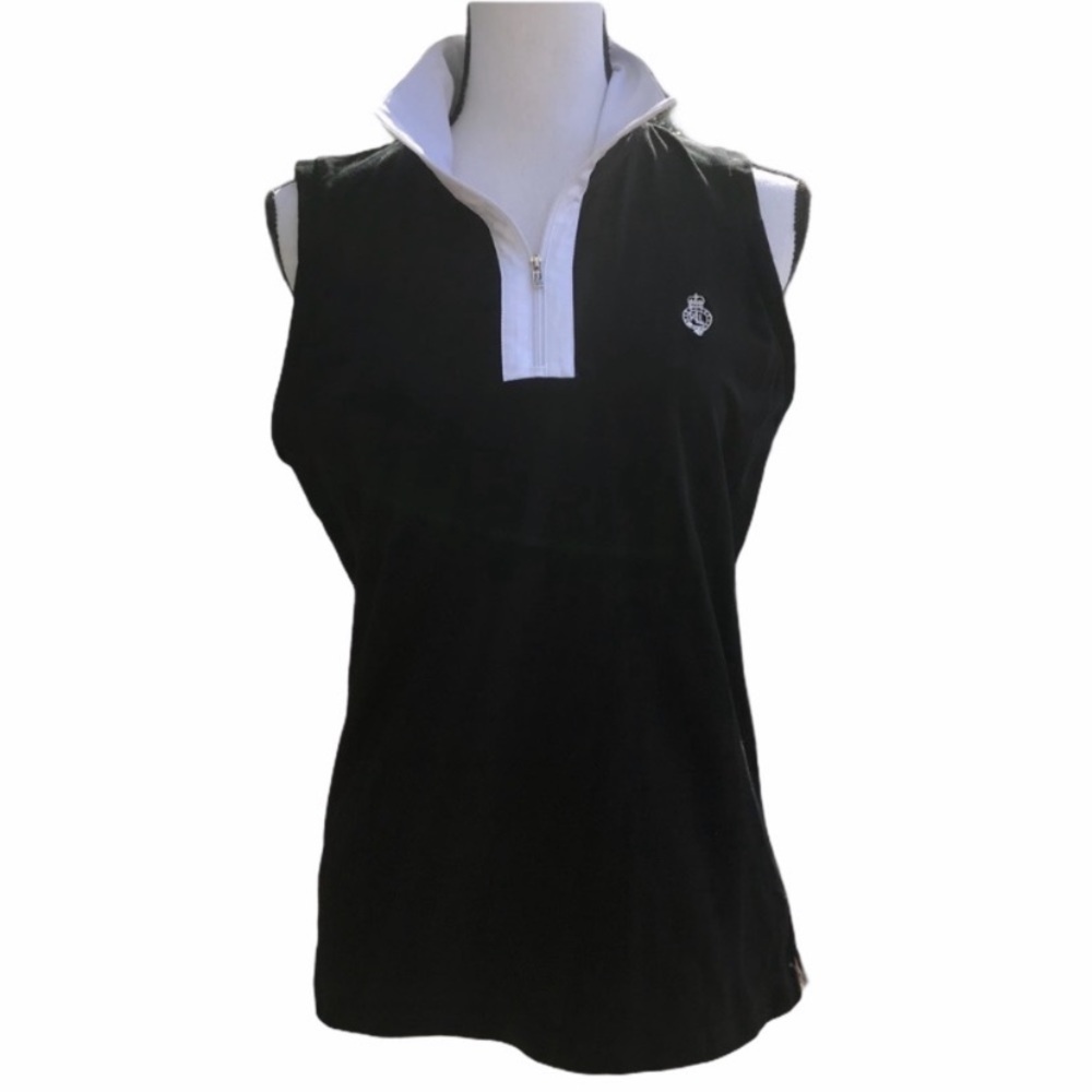Lauren Ralph Lauren Black Sleeveless Top size L